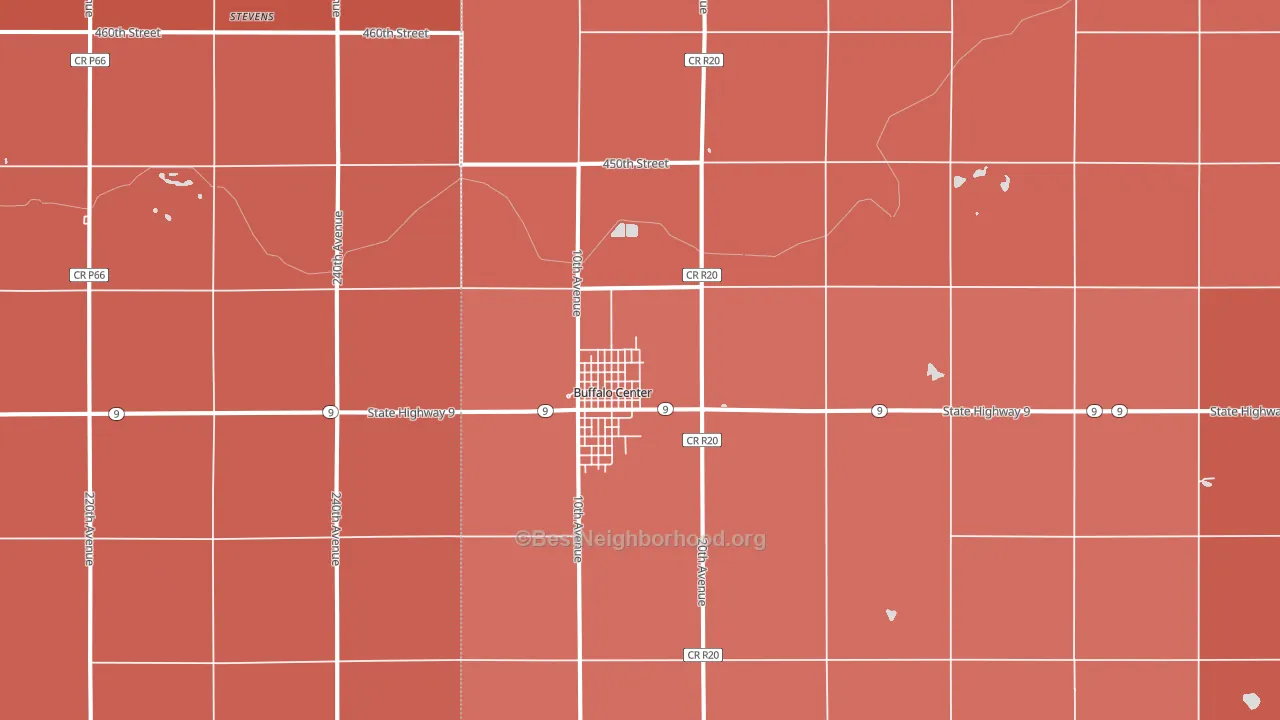 50424, IA block-group political-lean map
