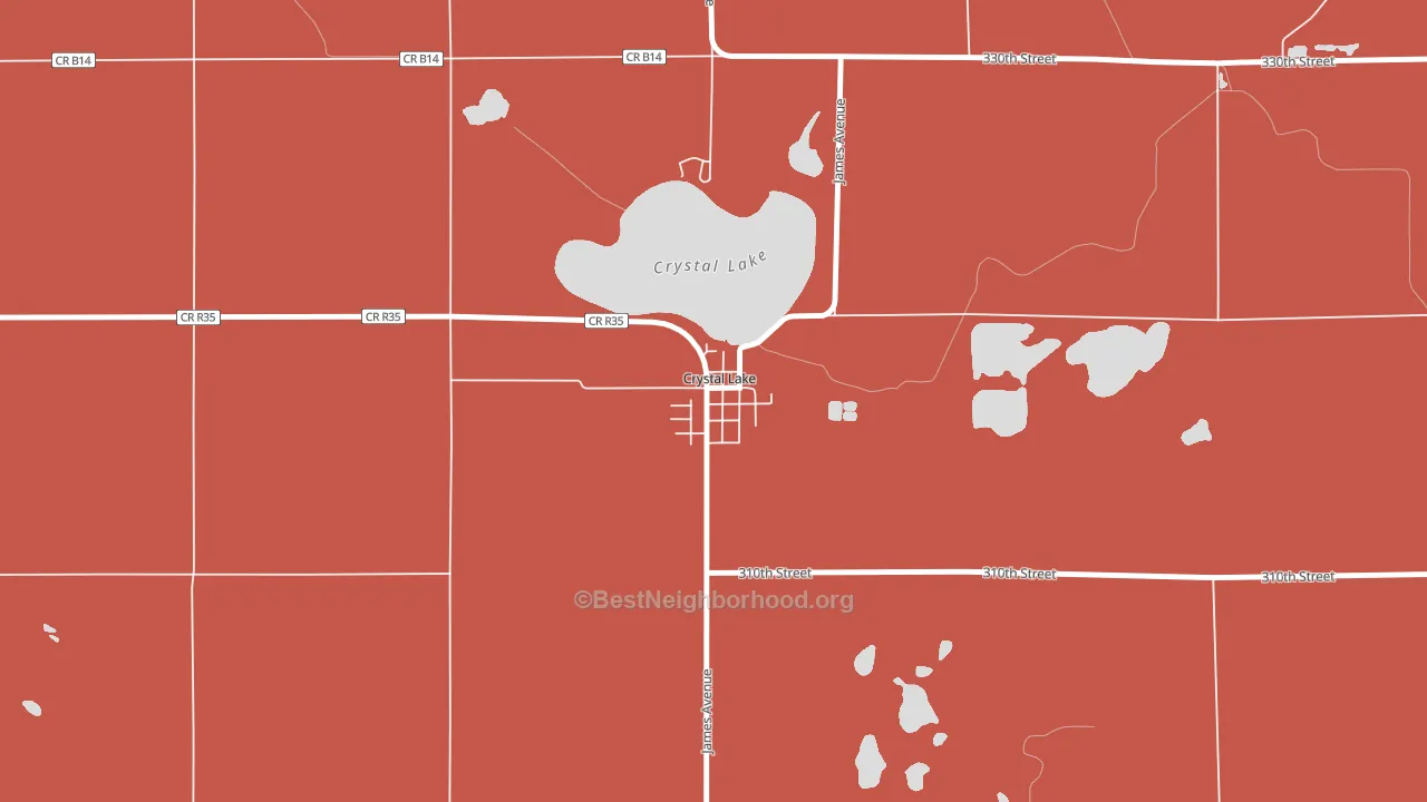 50432, IA block-group political-lean map