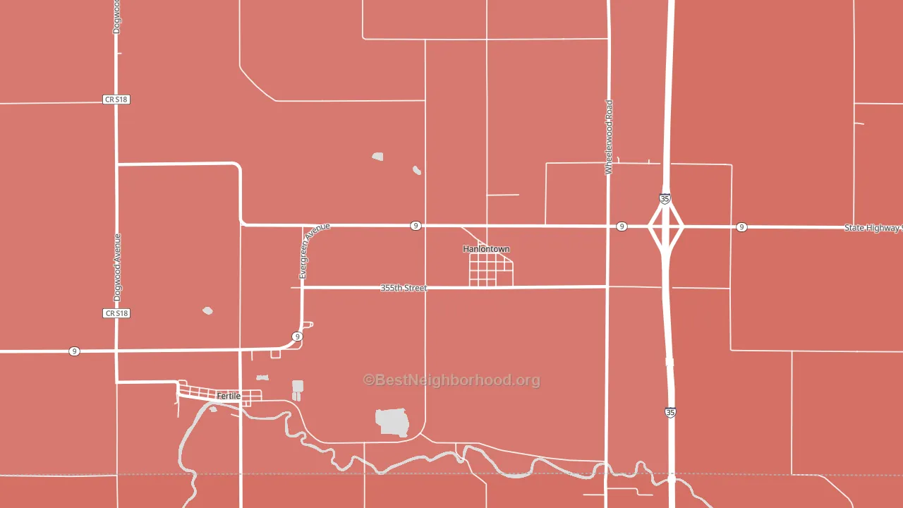 50444, IA block-group political-lean map