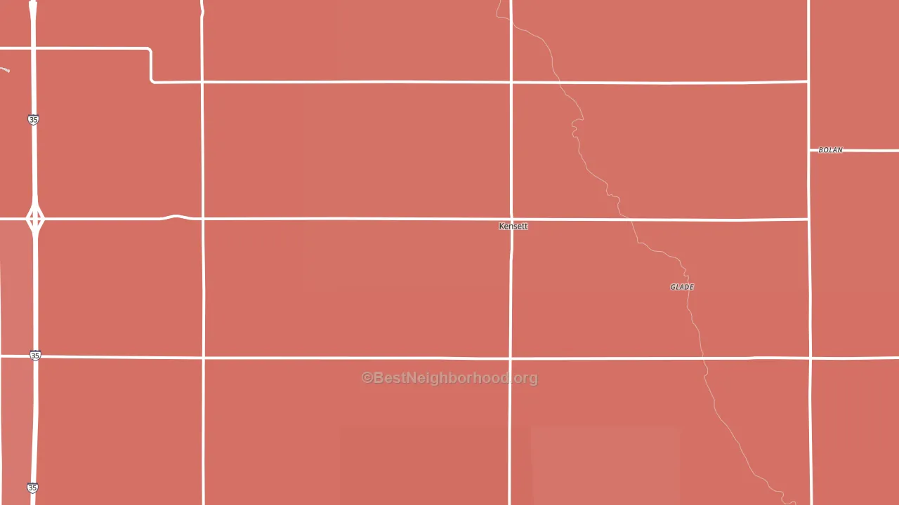 50448, IA block-group political-lean map