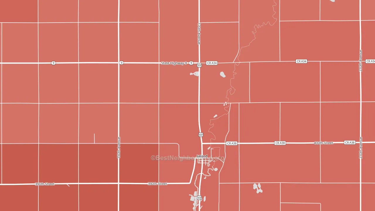 50453, IA block-group political-lean map