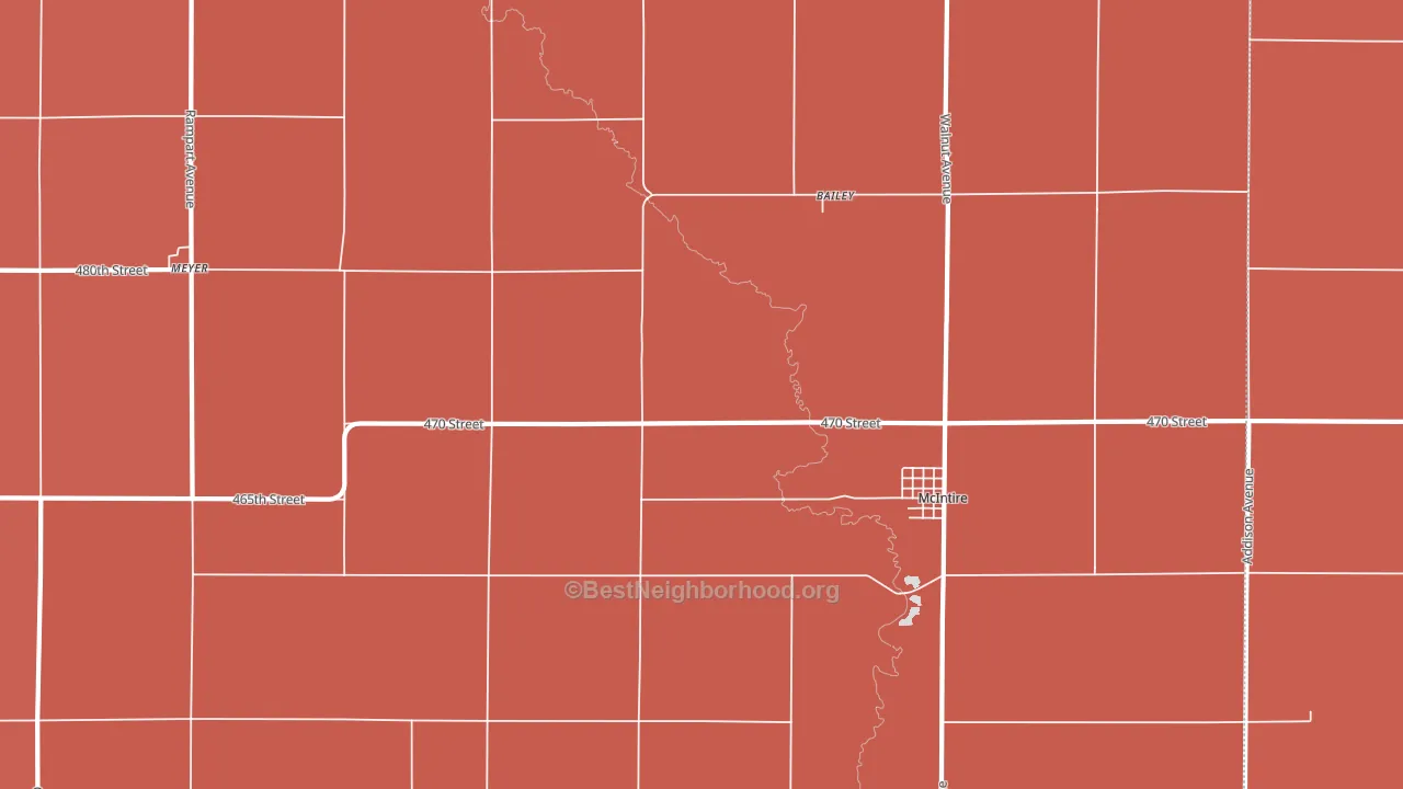 50455, IA block-group political-lean map