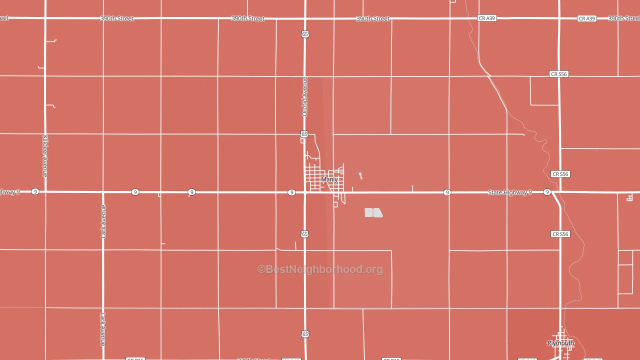 50456, IA block-group political-lean map