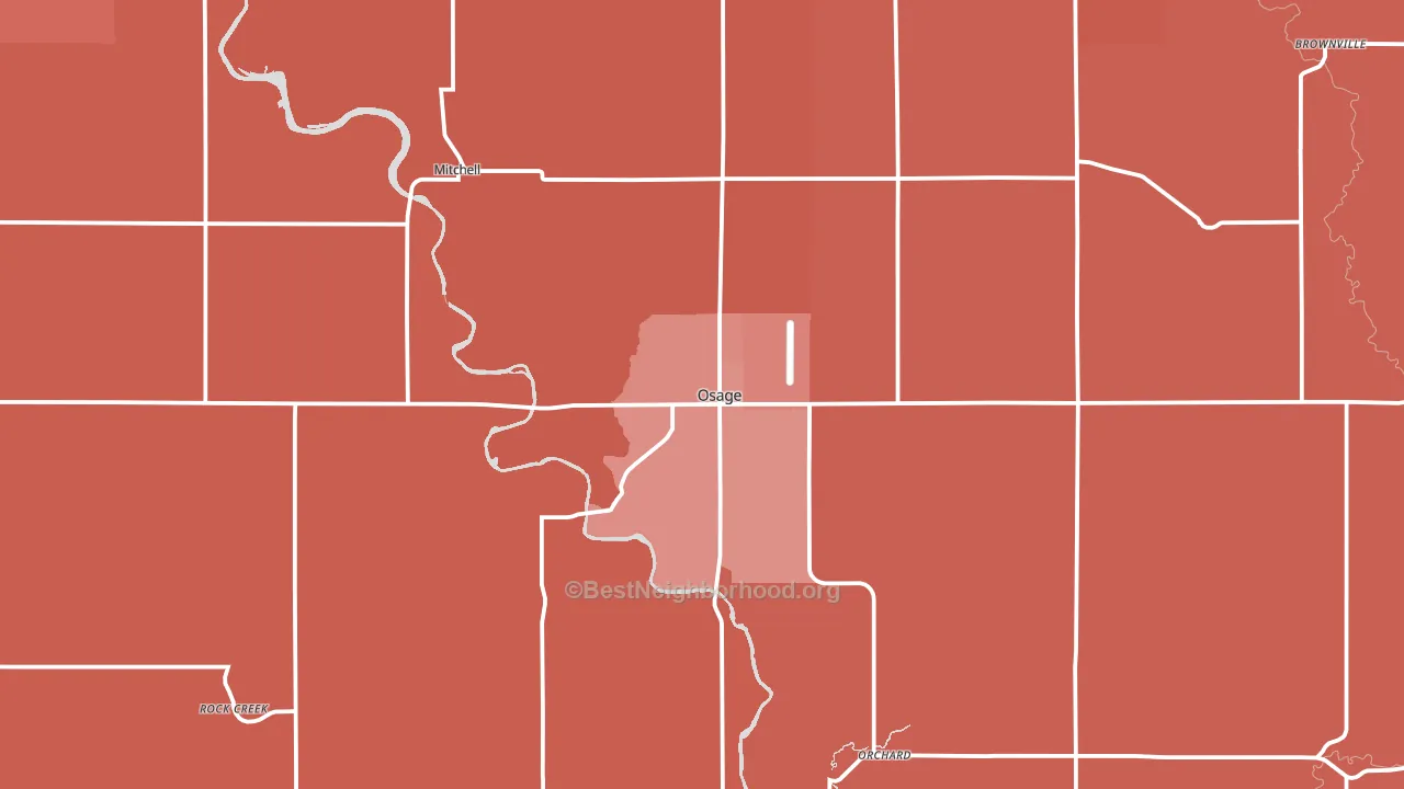 50461, IA block-group political-lean map