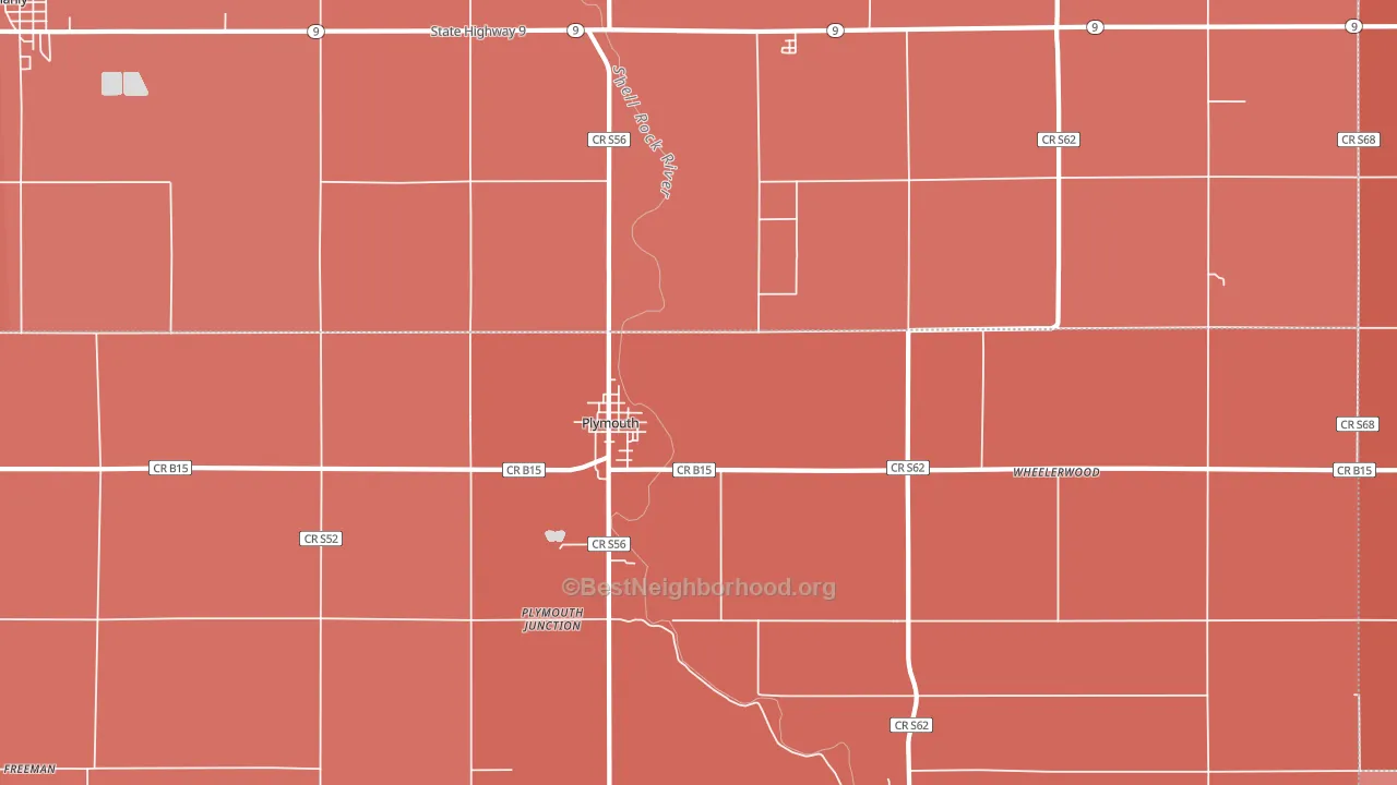 50464, IA block-group political-lean map