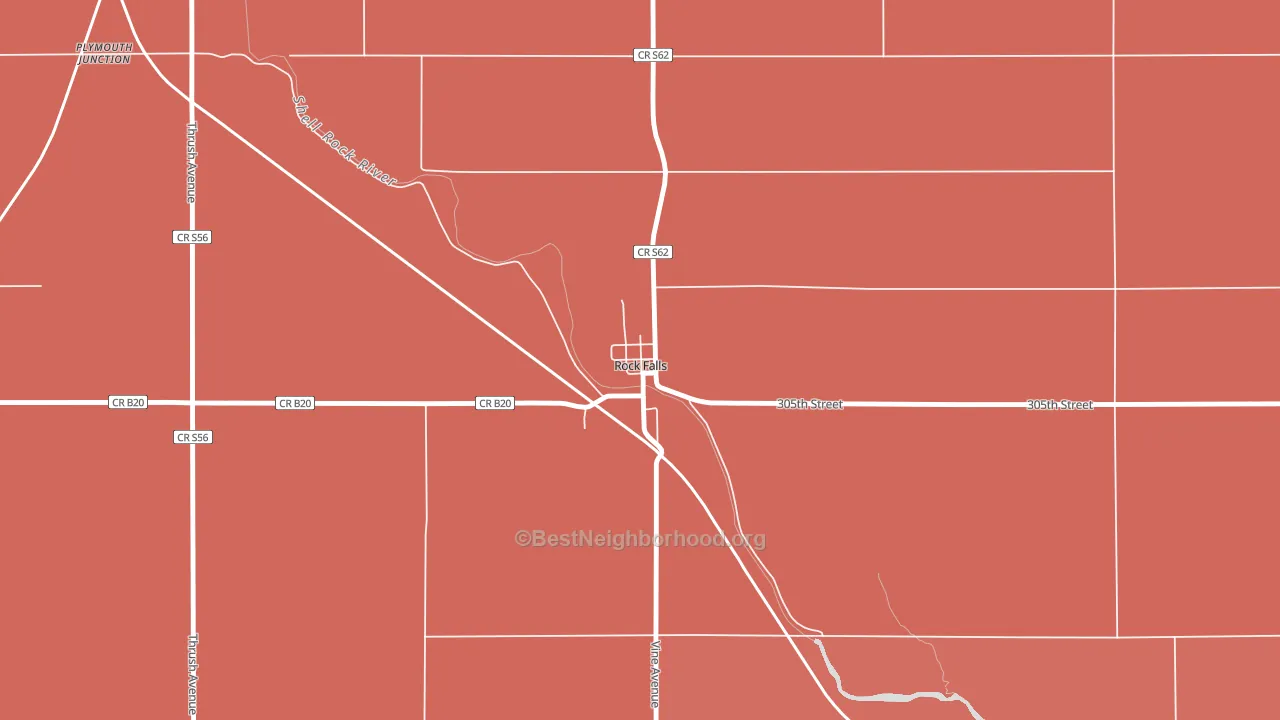 50467, IA block-group political-lean map
