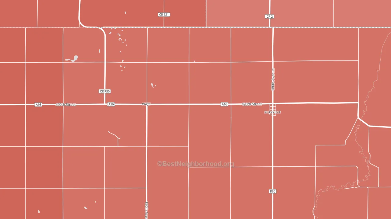 50473, IA block-group political-lean map