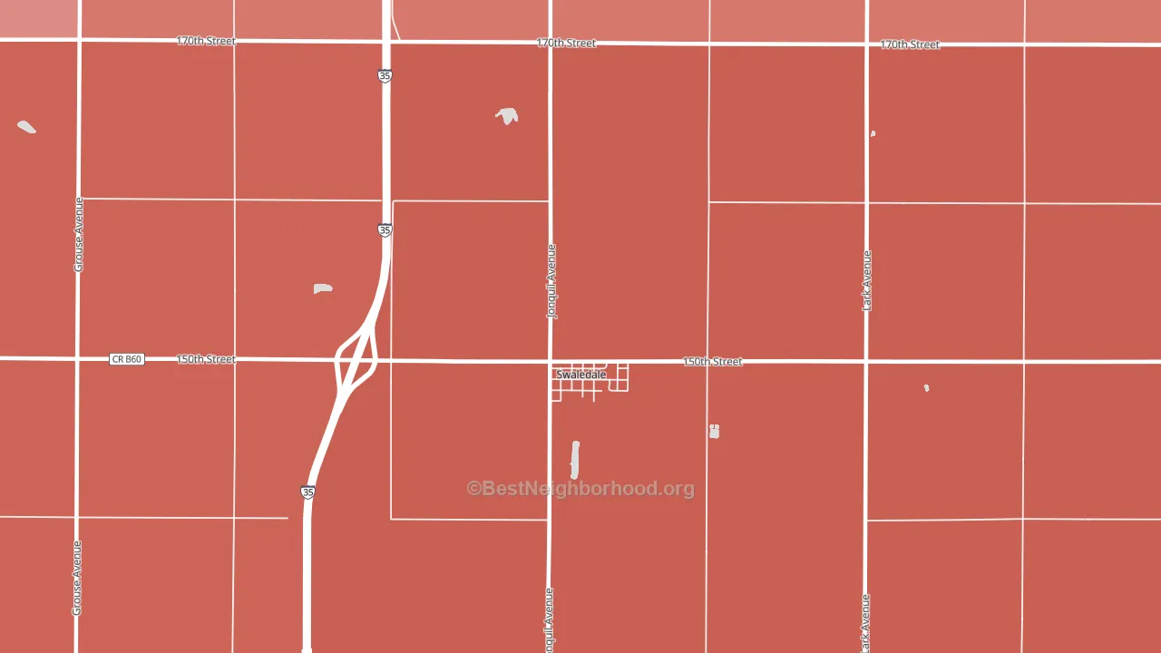 50477, IA block-group political-lean map