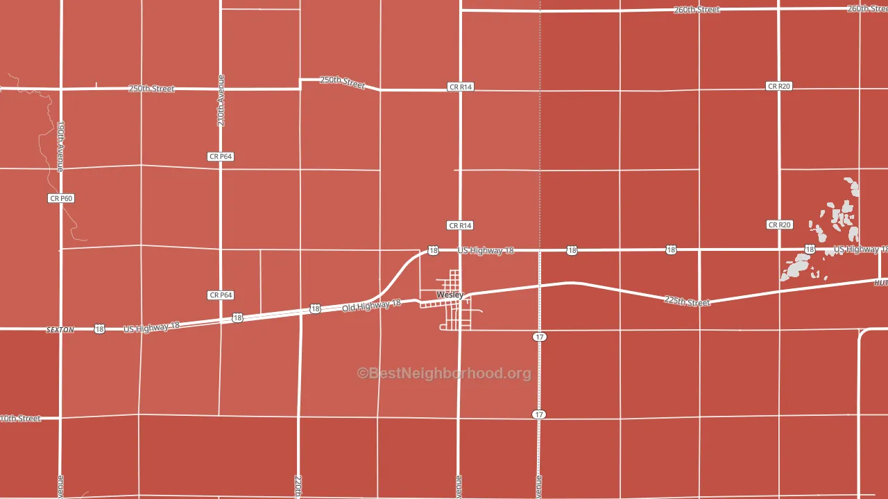 50483, IA block-group political-lean map