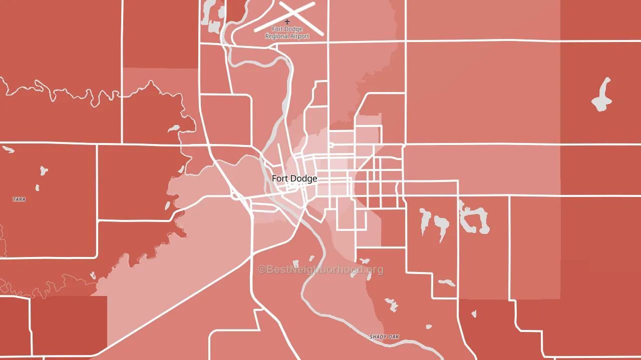 50501, IA block-group political-lean map