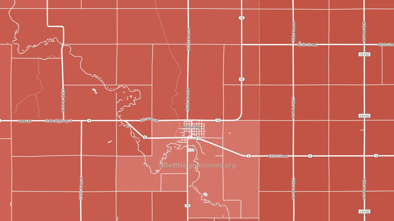 50514, IA block-group political-lean map