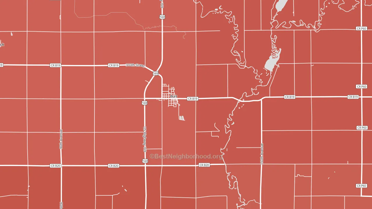 50522, IA block-group political-lean map