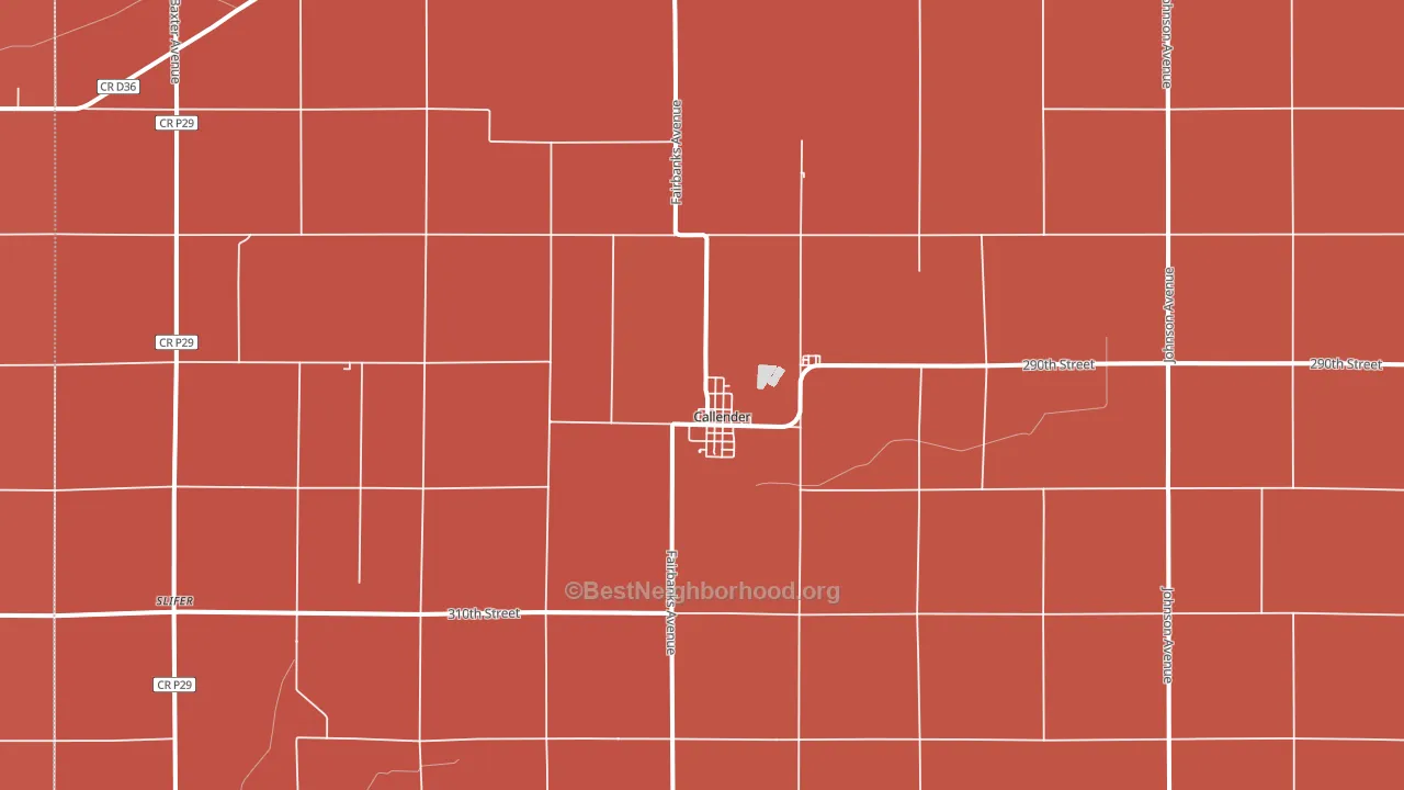 50523, IA block-group political-lean map