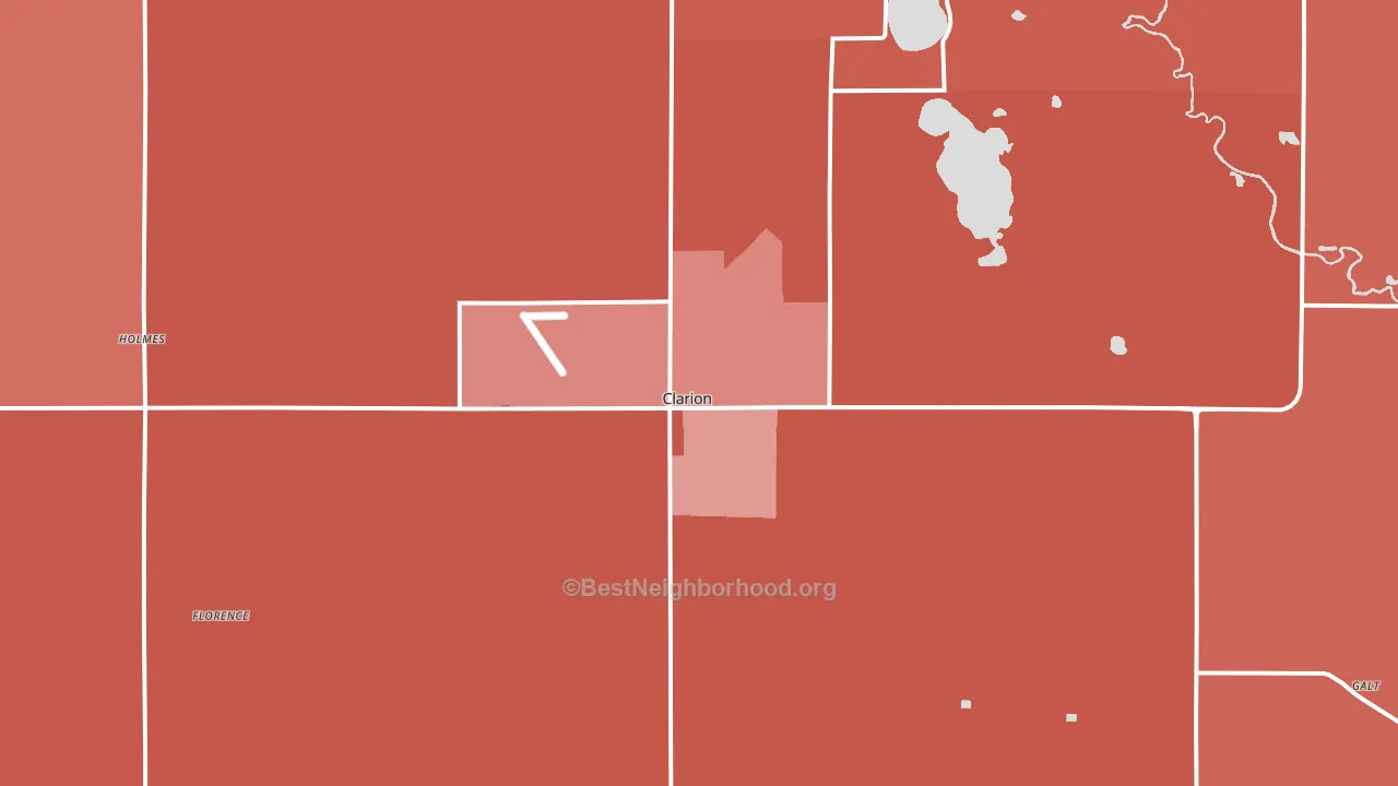 50525, IA block-group political-lean map