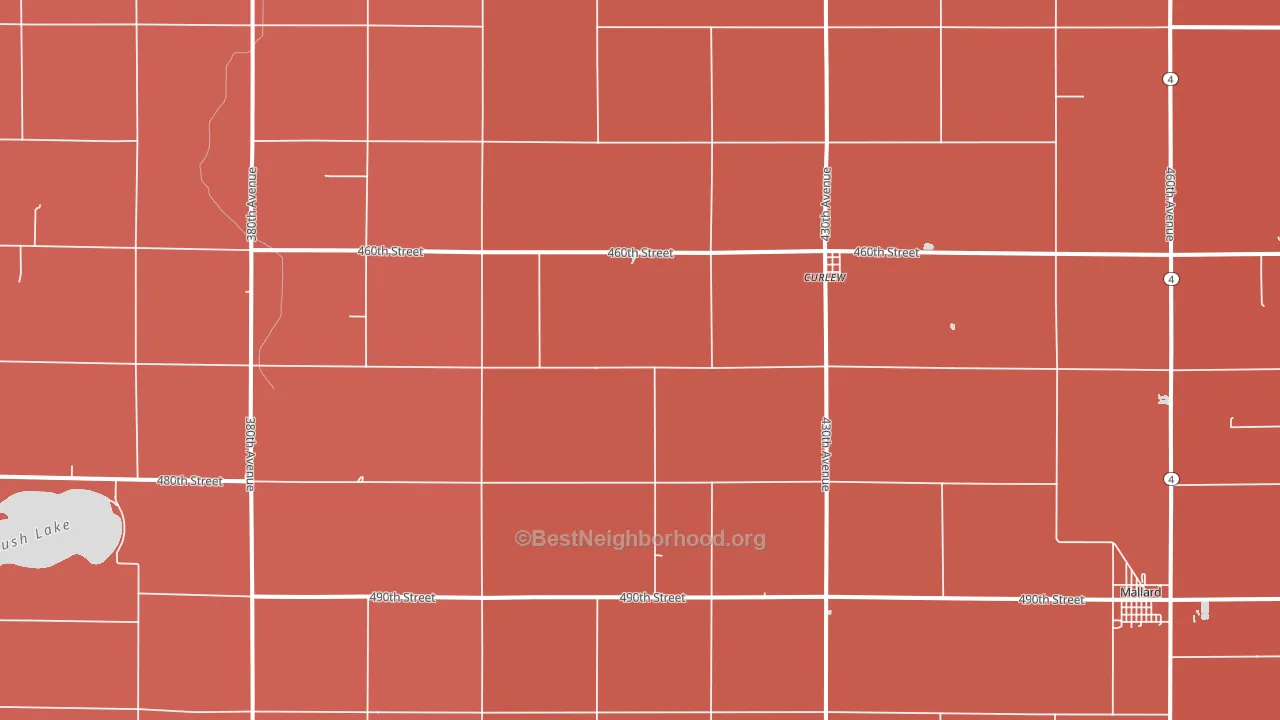50527, IA block-group political-lean map