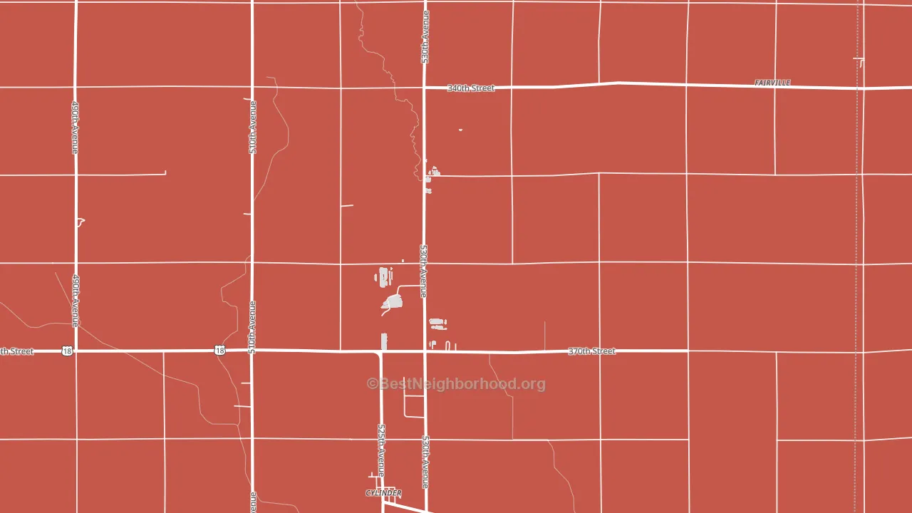 50528, IA block-group political-lean map