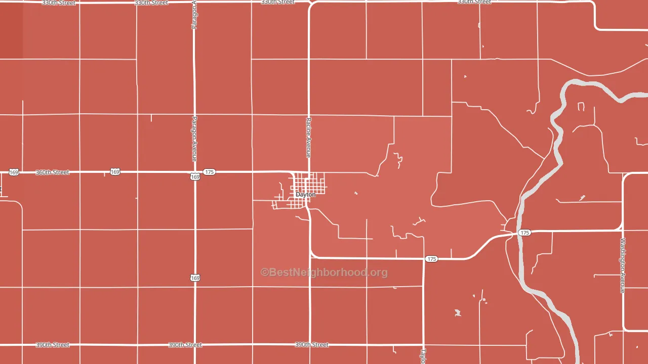 50530, IA block-group political-lean map