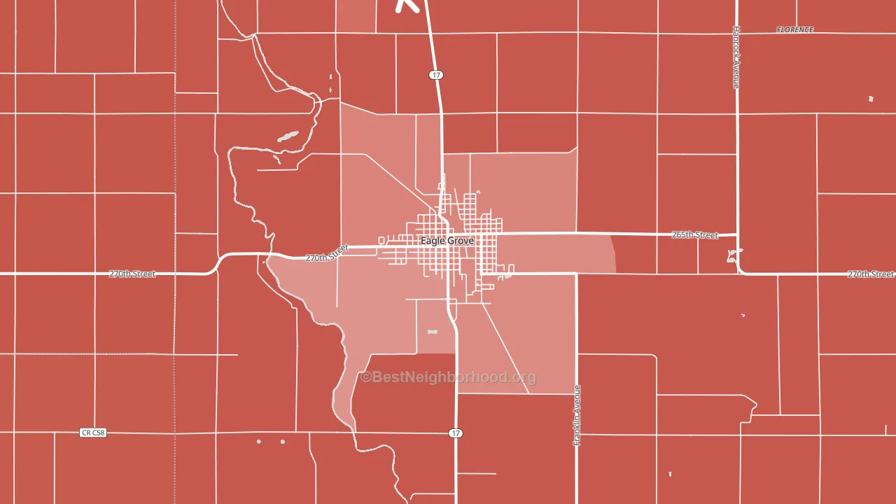 50533, IA block-group political-lean map