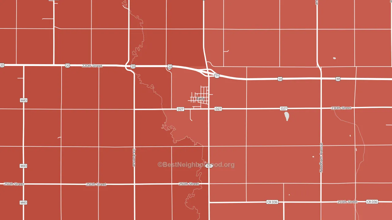 50535, IA block-group political-lean map