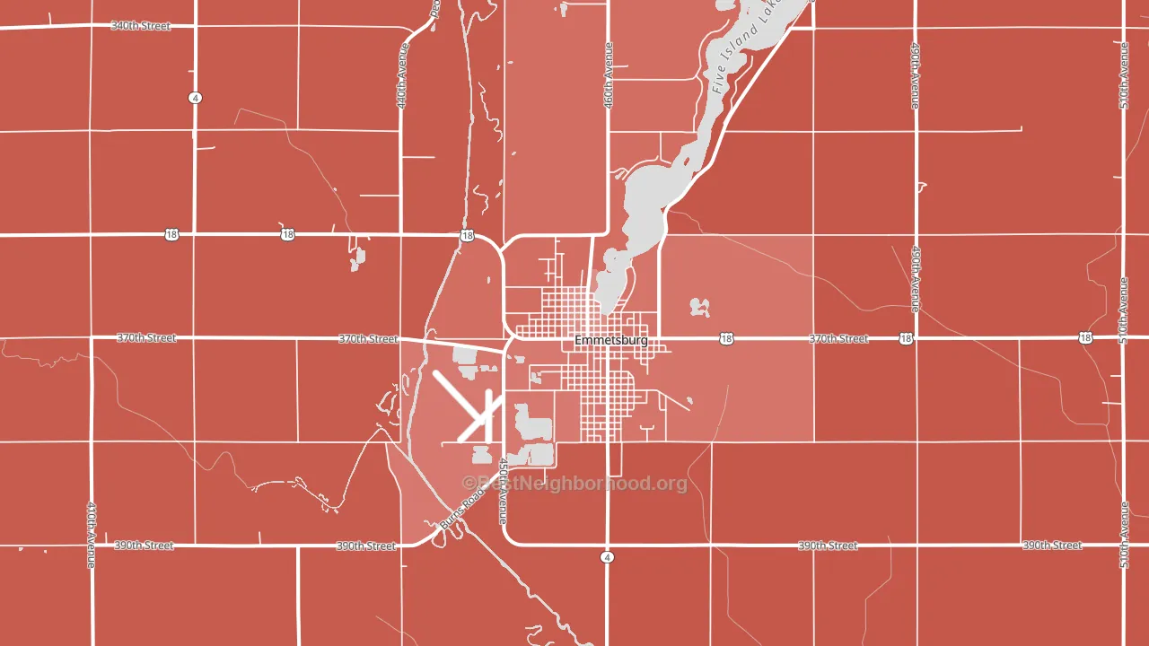 50536, IA block-group political-lean map