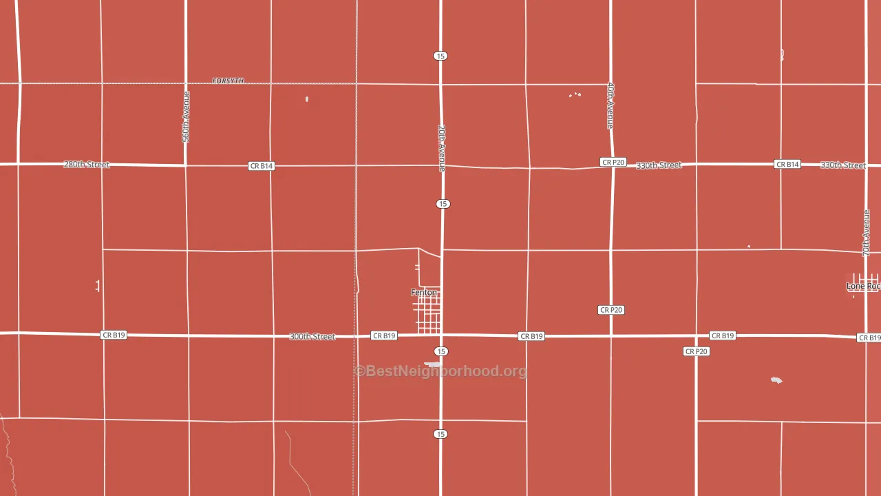 50539, IA block-group political-lean map