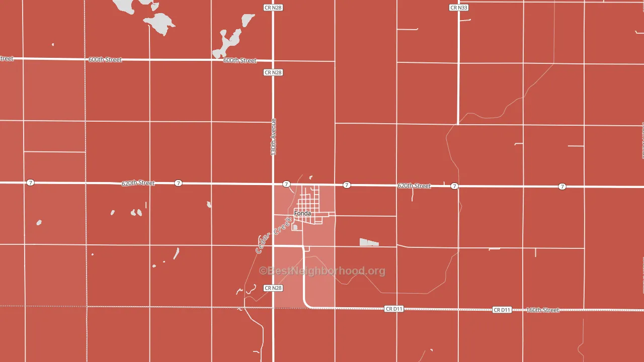 50540, IA block-group political-lean map