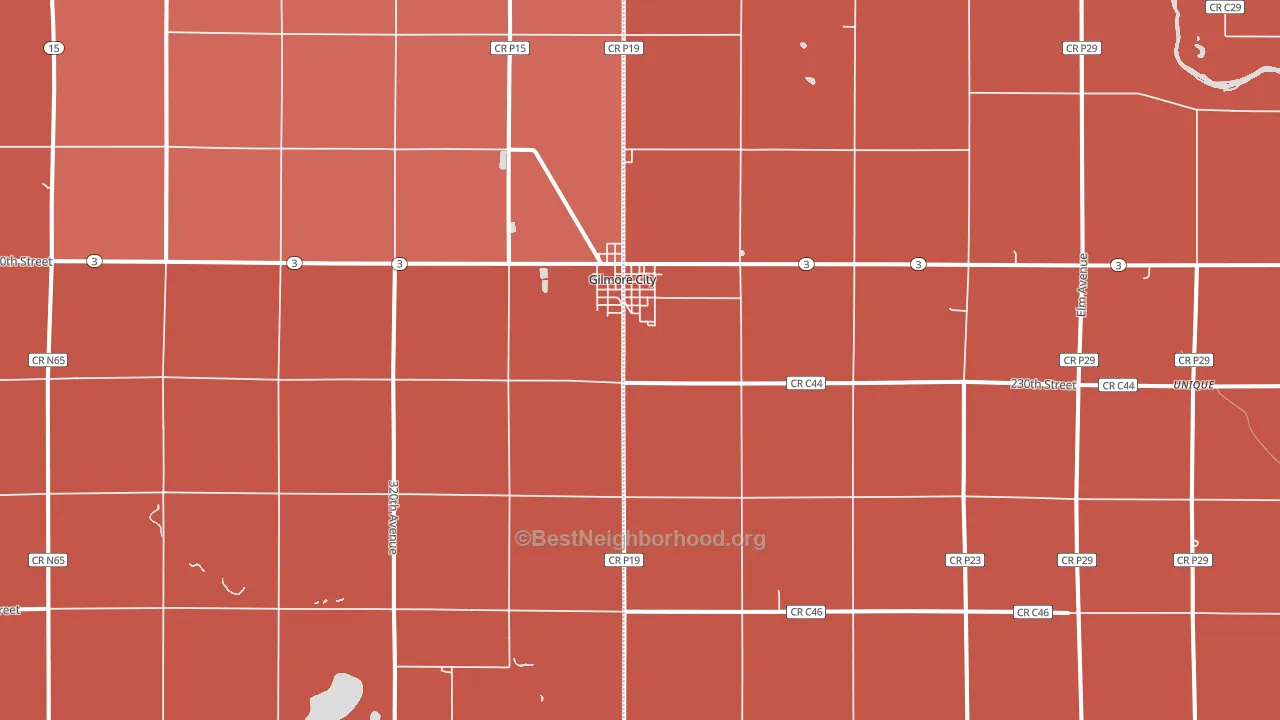 50541, IA block-group political-lean map