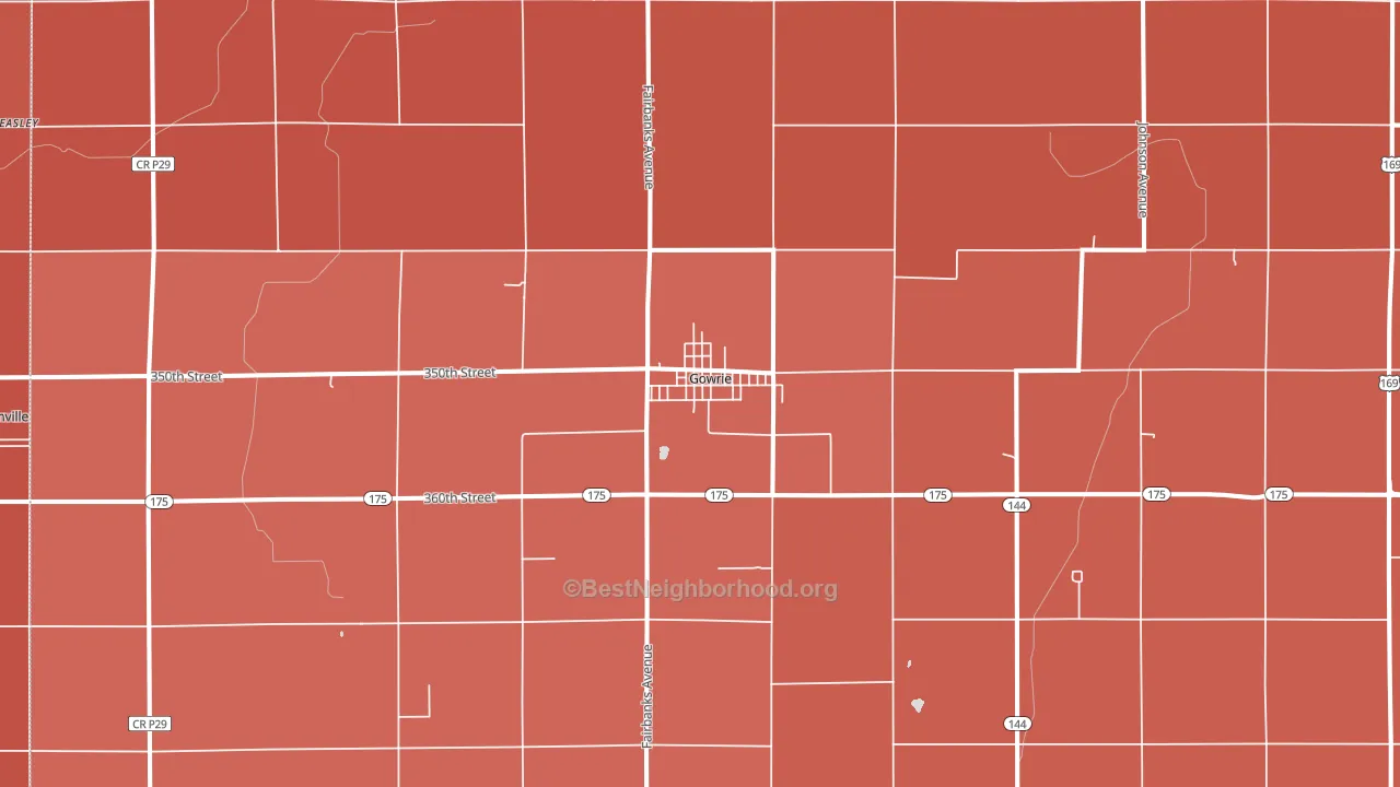 50543, IA block-group political-lean map