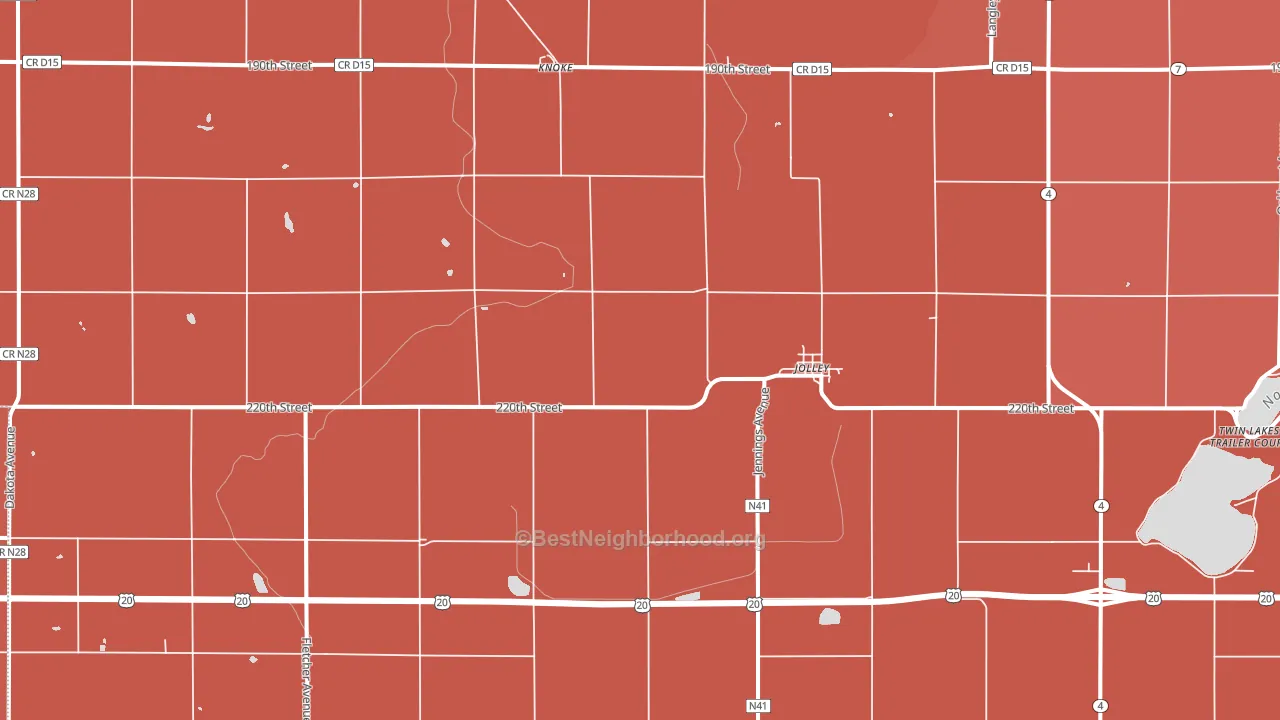 50551, IA block-group political-lean map