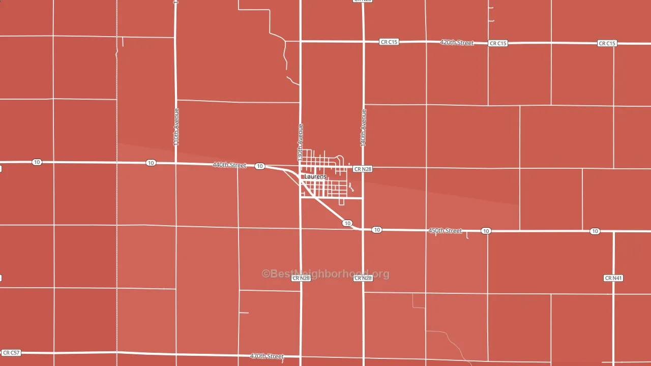 50554, IA block-group political-lean map