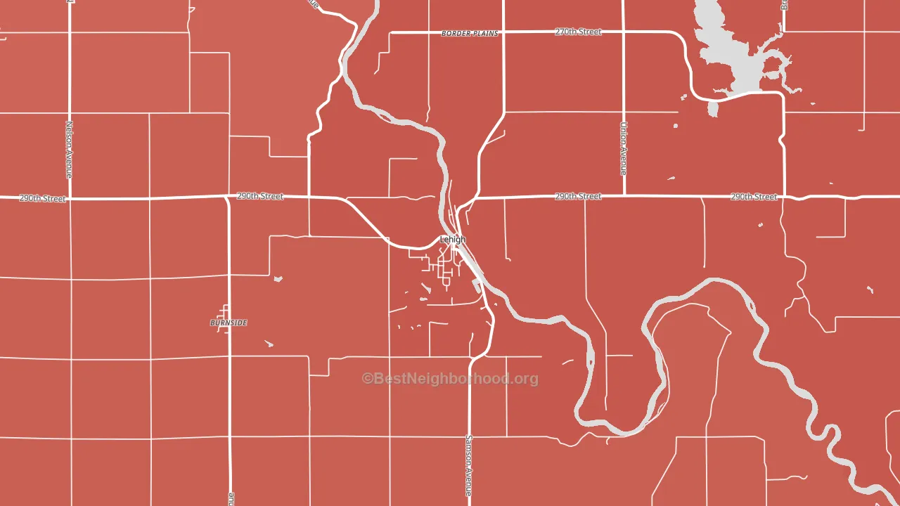 50557, IA block-group political-lean map