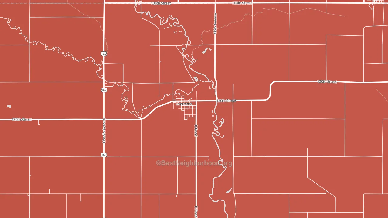 50558, IA block-group political-lean map
