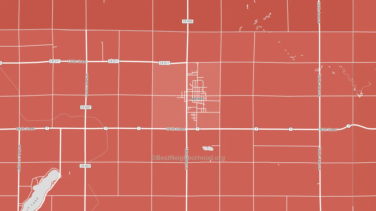 50563, IA block-group political-lean map