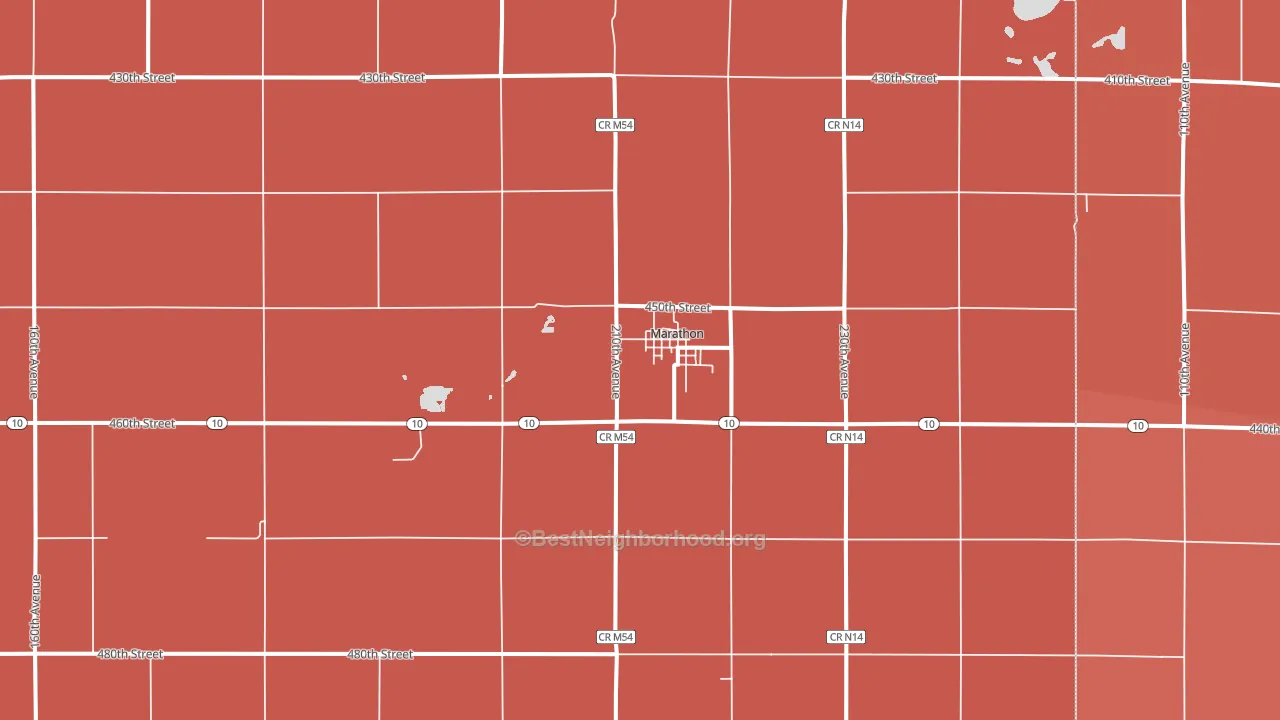 50565, IA block-group political-lean map