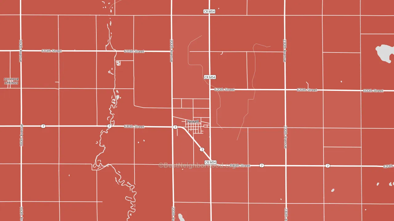 50568, IA block-group political-lean map