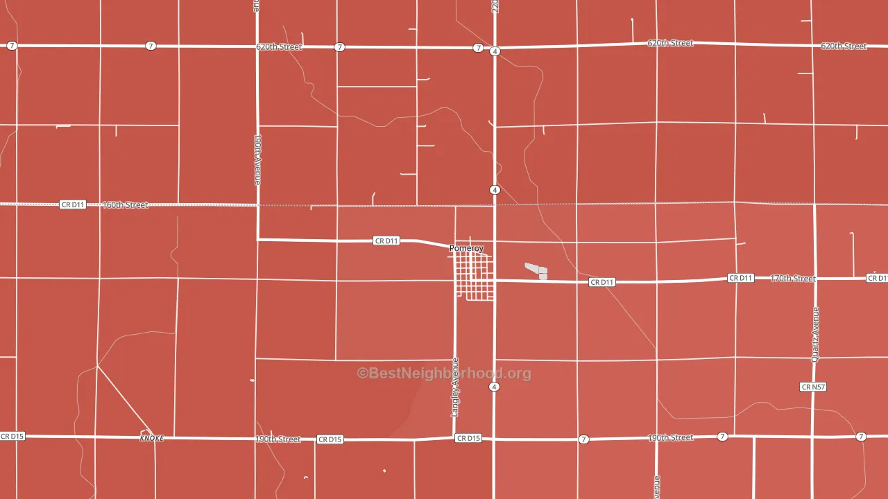 50575, IA block-group political-lean map