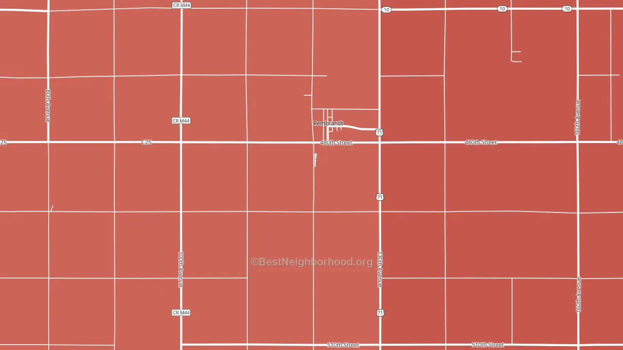 50576, IA block-group political-lean map
