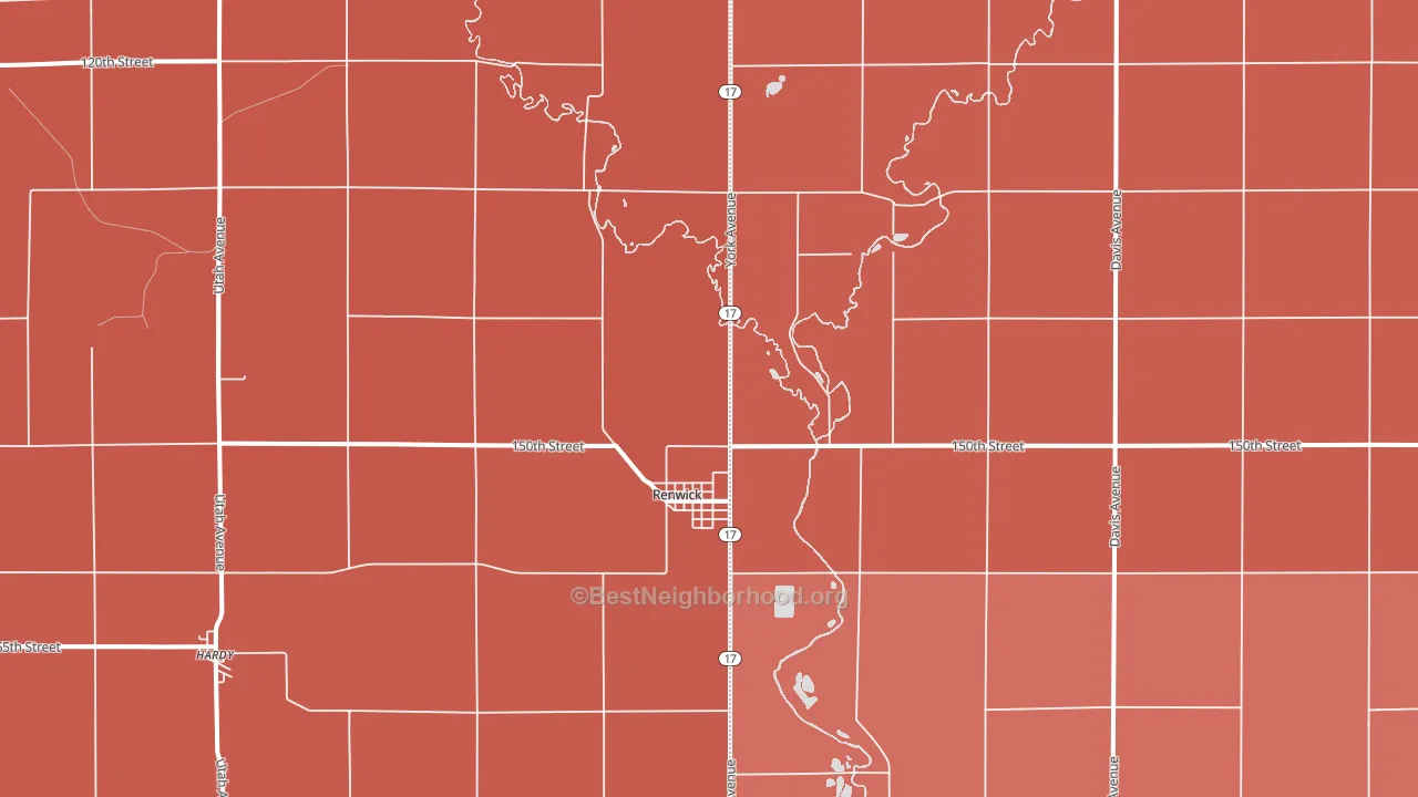50577, IA block-group political-lean map