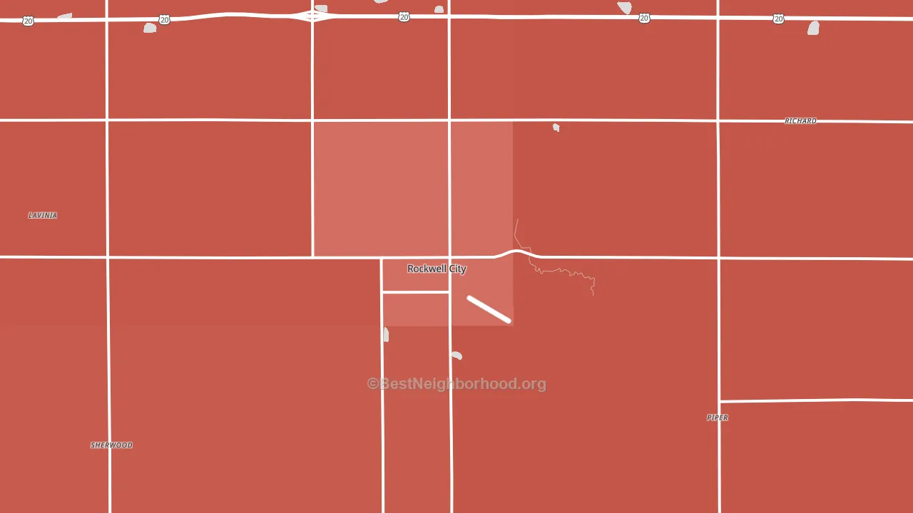 50579, IA block-group political-lean map