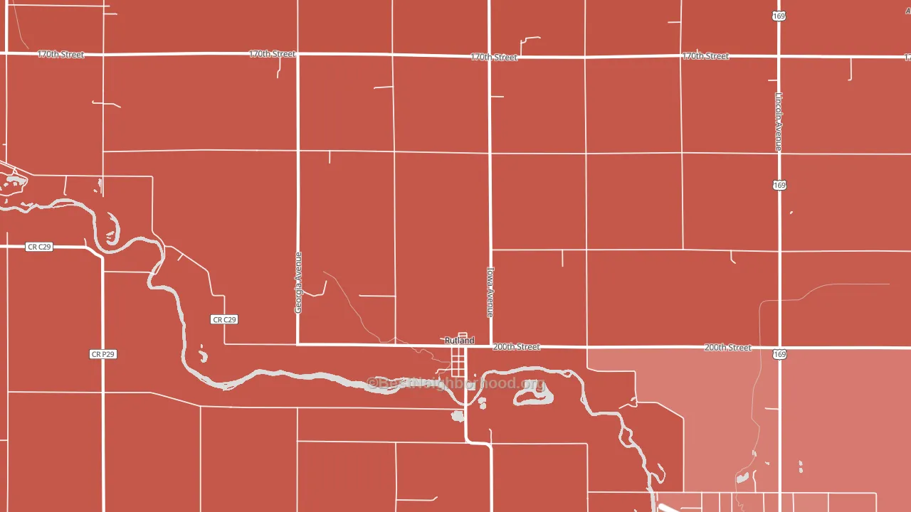 50582, IA block-group political-lean map