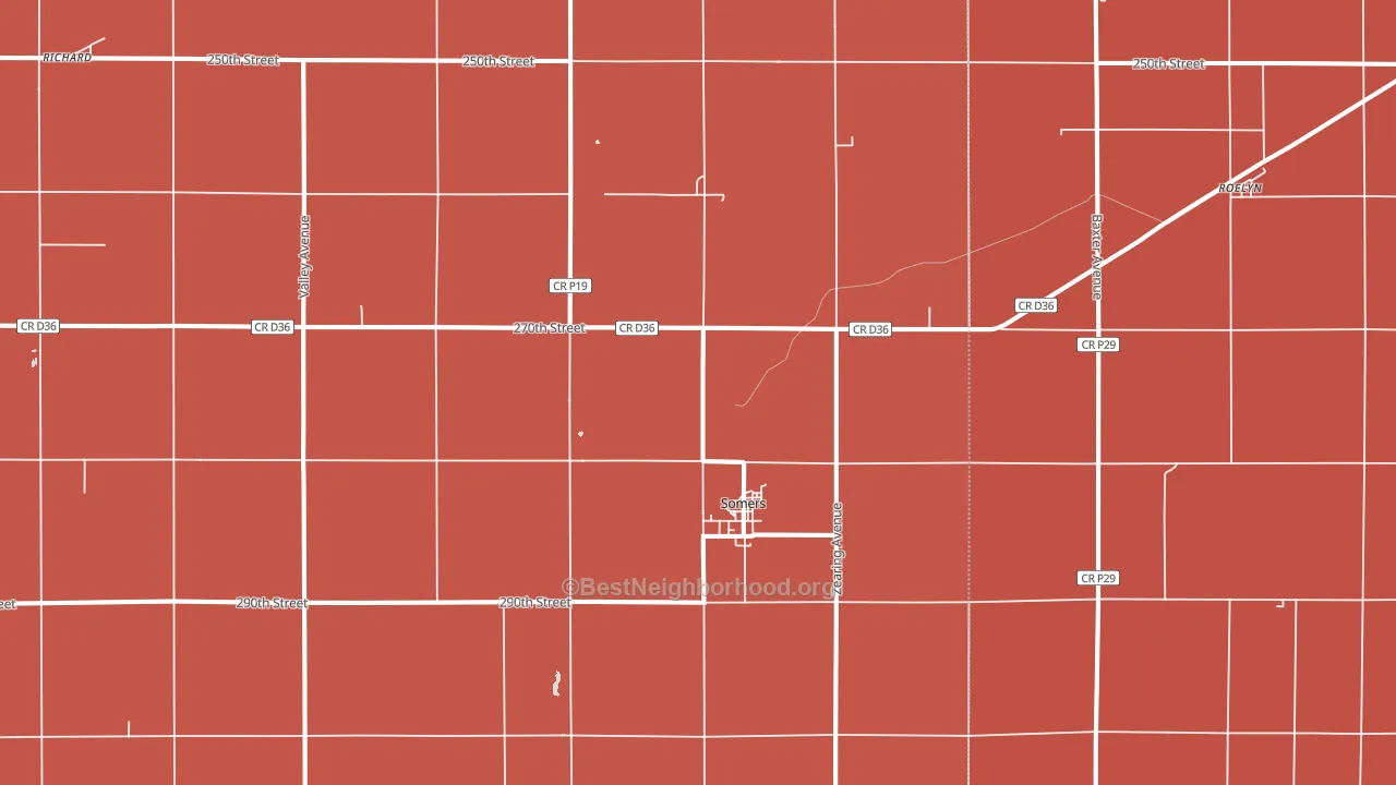 50586, IA block-group political-lean map