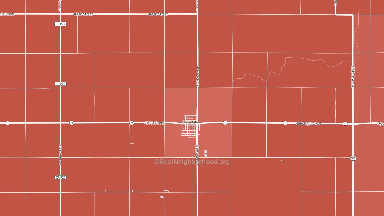50590, IA block-group political-lean map