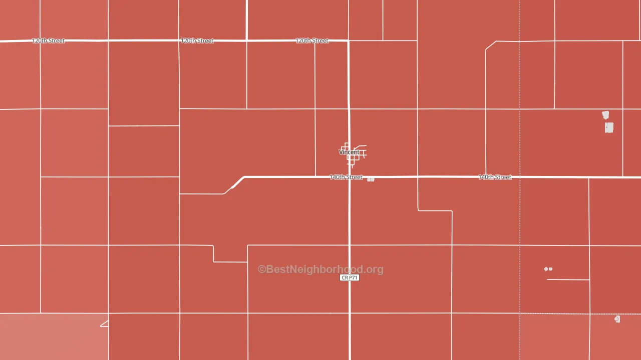 50594, IA block-group political-lean map