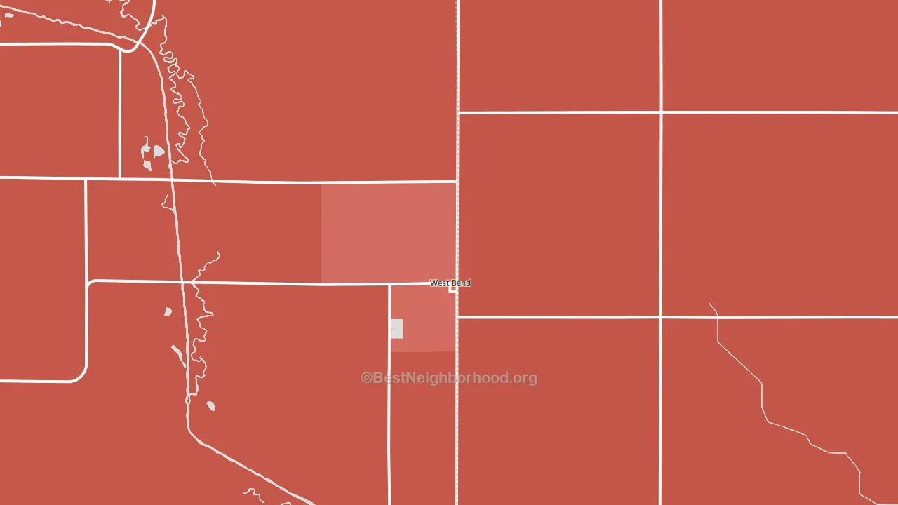 50597, IA block-group political-lean map