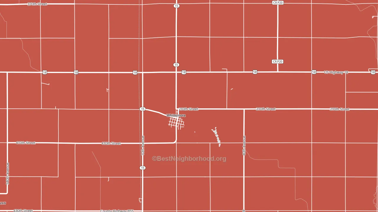 50598, IA block-group political-lean map