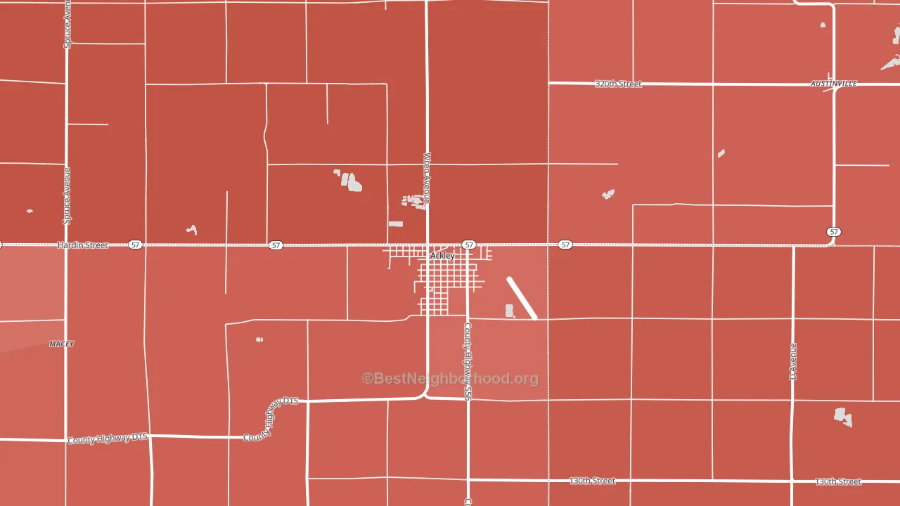 50601, IA block-group political-lean map