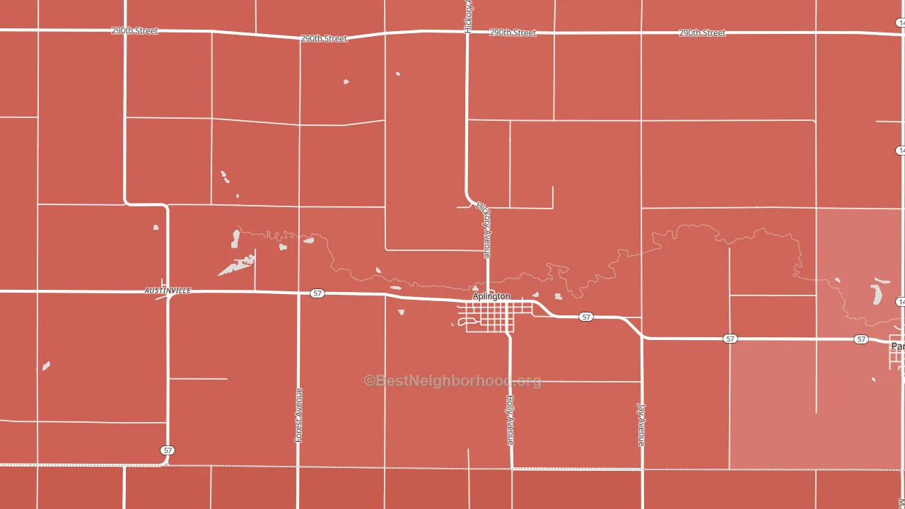 50604, IA block-group political-lean map
