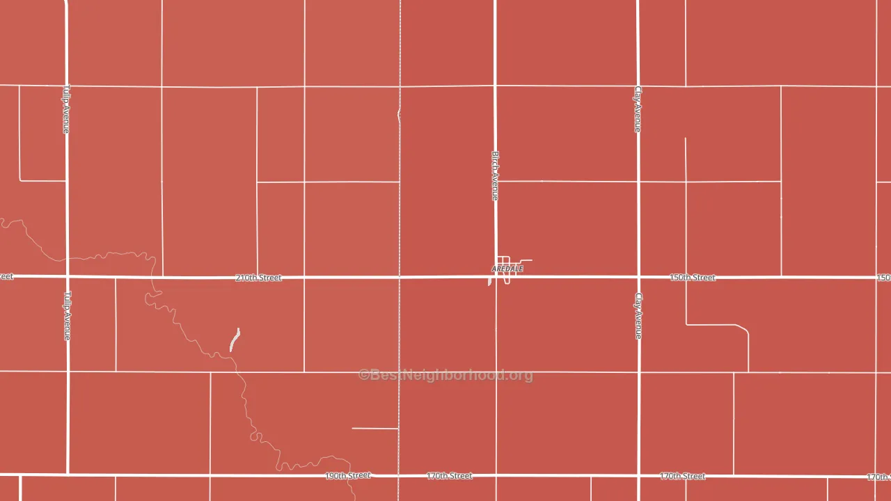 50605, IA block-group political-lean map