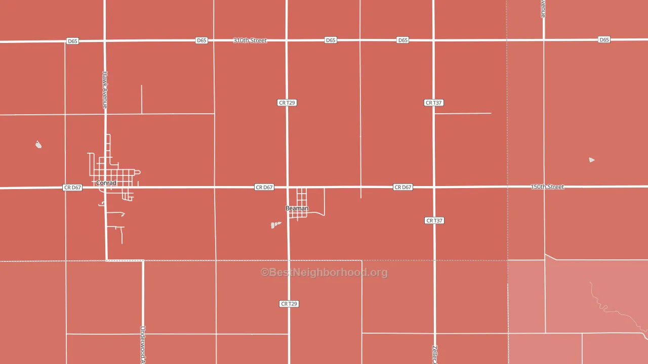 50609, IA block-group political-lean map