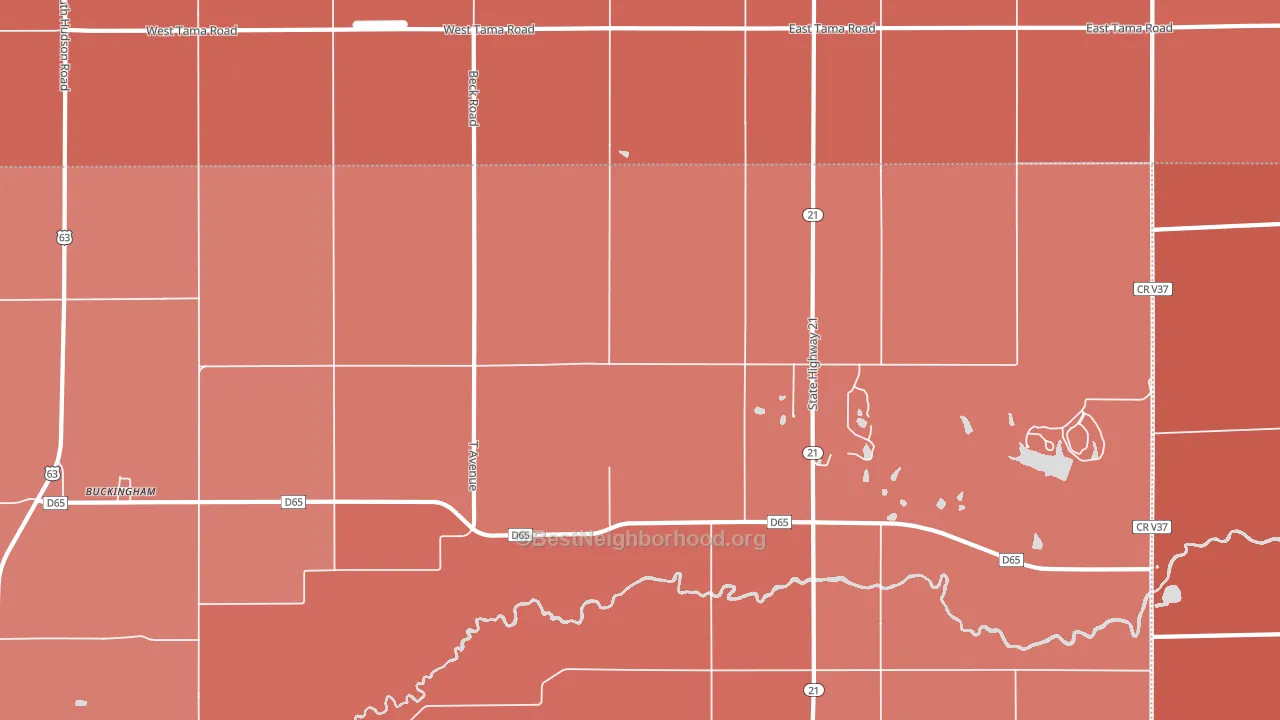 50612, IA block-group political-lean map